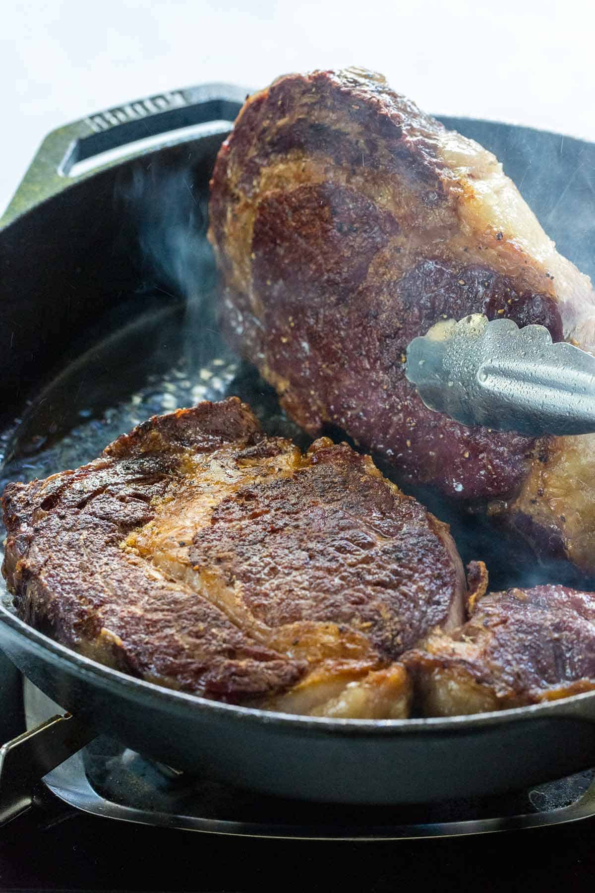 Reverse sear steak